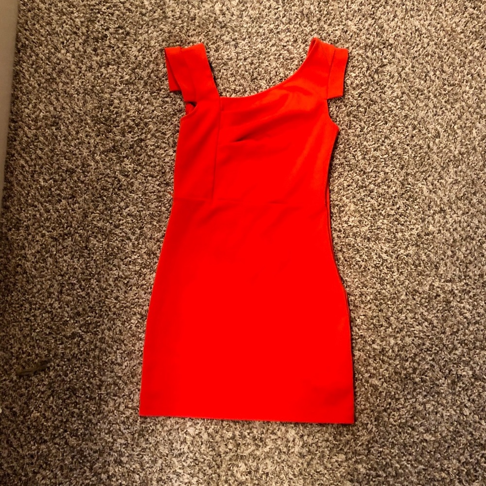 Women’s dress, bebe, gently worn, hot red